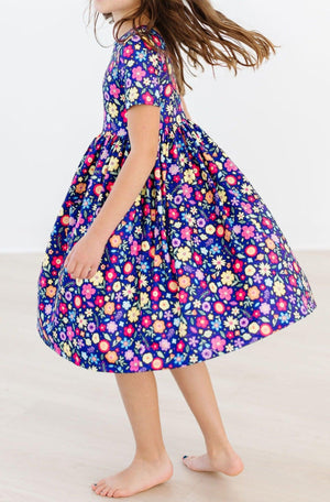 Pick a Posy S/S Pocket Twirl Dress-Mila & Rose ®