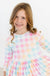 Pastel Plaid 3/4 Sleeve Pocket Twirl Dress-Mila & Rose ®