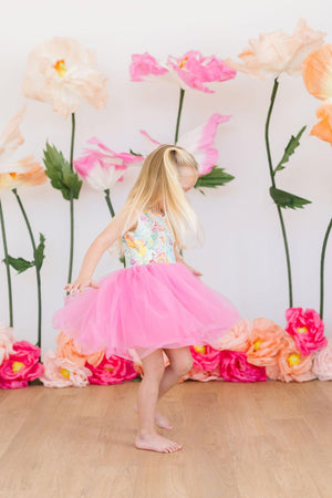 Rainbow Floral Tank Tutu Dress-Mila & Rose ®