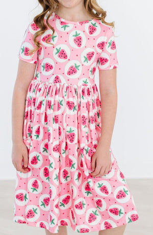 Strawberry Fields S/S Pocket Twirl Dress-Mila & Rose ®