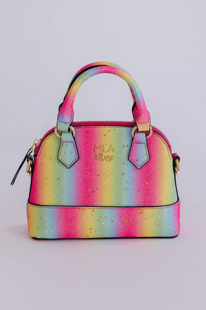 Neon Rainbow Glitter Girl's Crossbody Purse-Mila & Rose ®