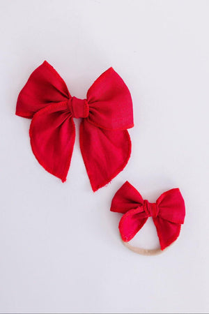 Classic Hair Bow - Red-Mila & Rose ®