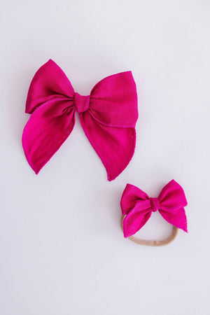 Classic Hair Bow - Fuchsia-Mila & Rose ®