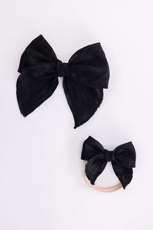 Classic Hair Bow - Black-Mila & Rose ®