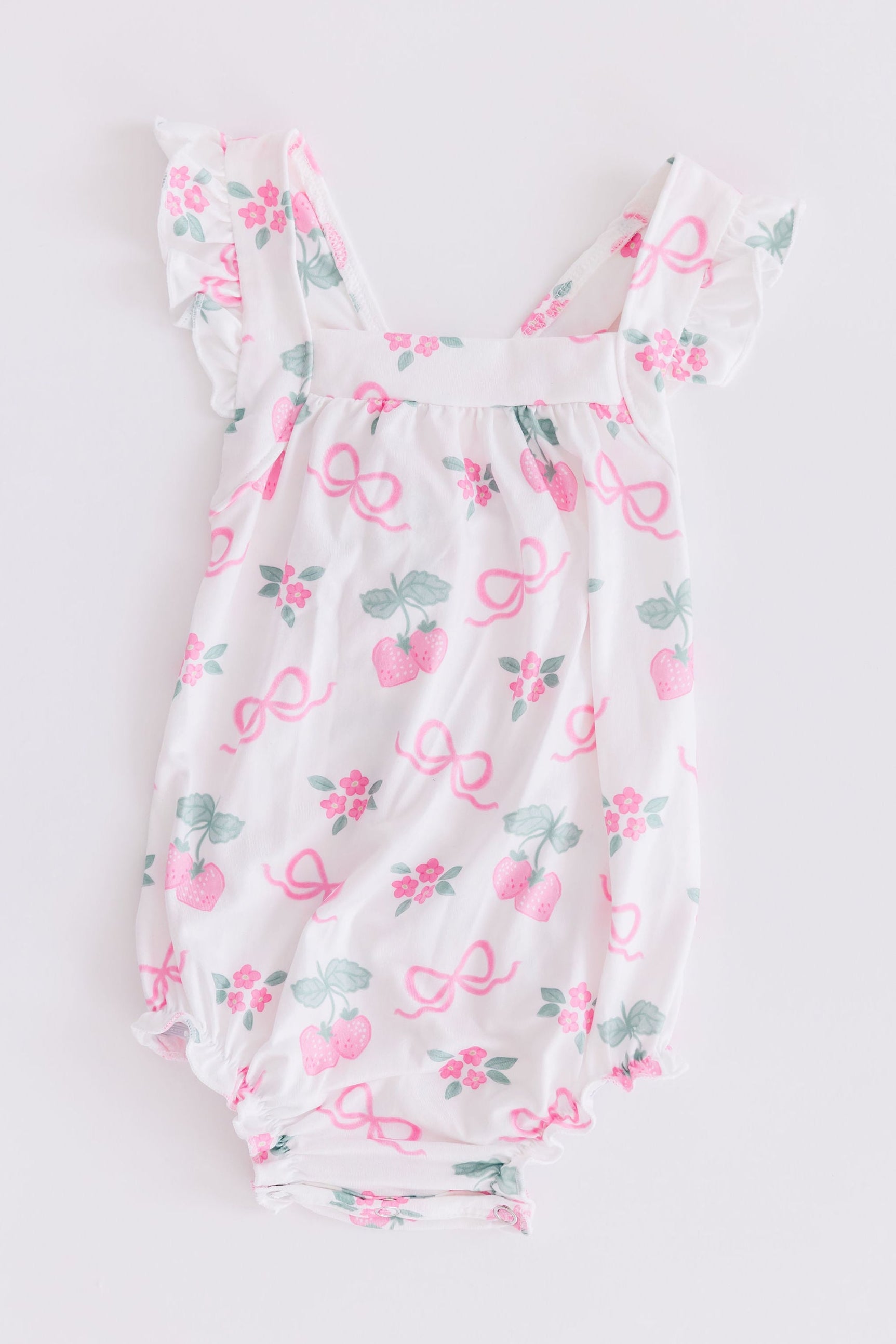 Berries & Bows Ruffle Cross Back Romper-Mila & Rose ®