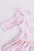 Ribbons & Roses 3/4 Sleeve Flutter Twirl Bodysuit-Mila & Rose ®