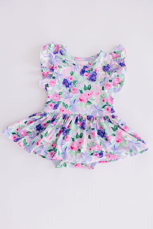 Lavender Love S/S Flutter Twirl Bodysuit-Mila & Rose ®