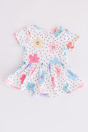 Dots & Daisies S/S Twirl Bodysuit-Mila & Rose ®