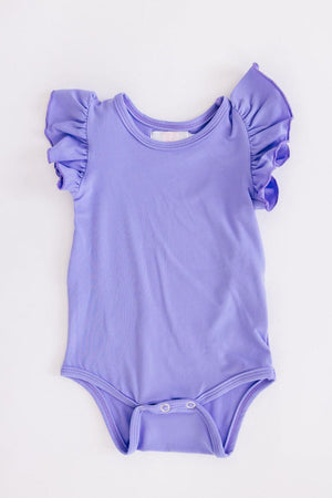 Periwinkle S/S Flutter Bodysuit-Mila & Rose ®