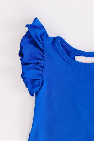 Royal Blue S/S Flutter Bodysuit-Mila & Rose ®