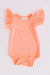 Neon Coral S/S Flutter Bodysuit-Mila & Rose ®