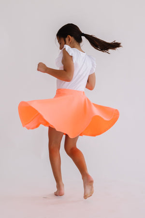 Neon Coral Twirl Skort-Mila & Rose ®