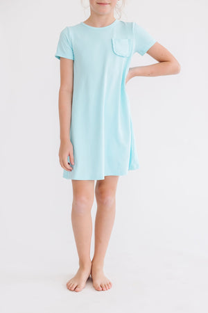 Aqua T-Shirt Dress-Mila & Rose ®