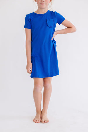 Royal Blue T-Shirt Dress-Mila & Rose ®