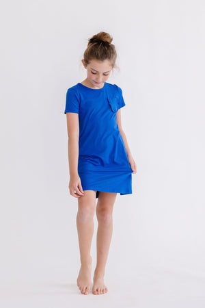 Royal Blue T-Shirt Dress-Mila & Rose ®