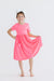 Neon Pink S/S Pocket Twirl Dress-Mila & Rose ®