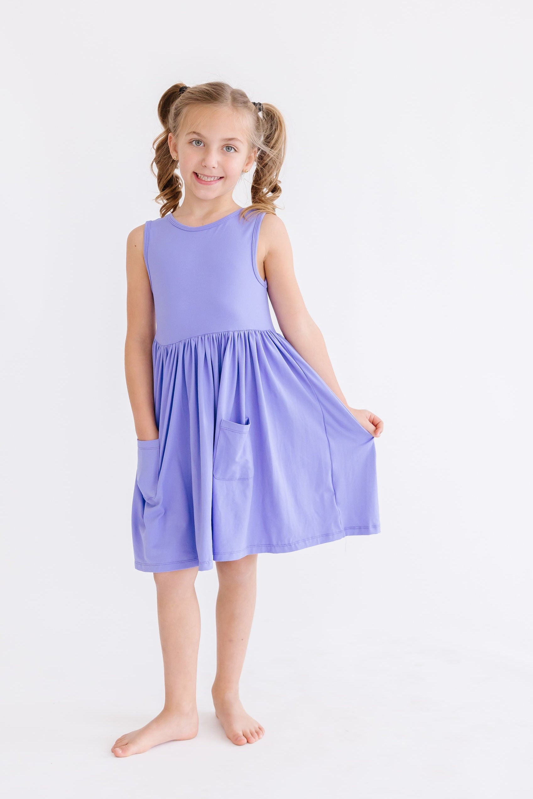 Periwinkle Pocket Tank Twirl Dress-Mila & Rose ®