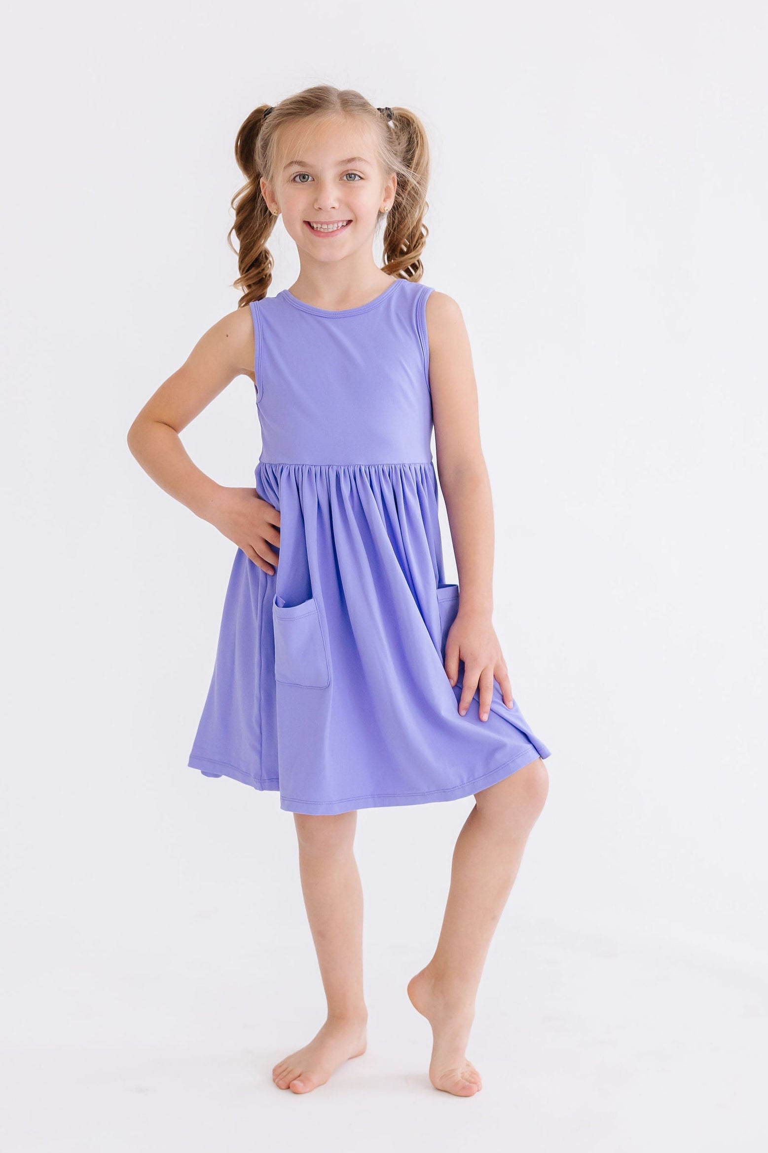 Periwinkle Pocket Tank Twirl Dress-Mila & Rose ®