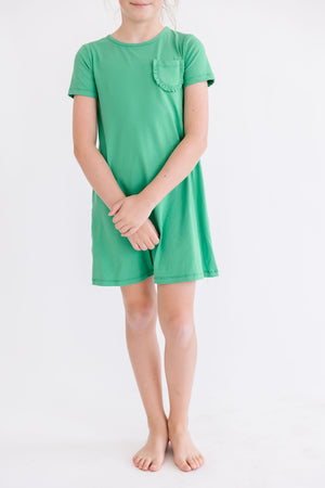 Kelly Green T-Shirt Dress-Mila & Rose ®