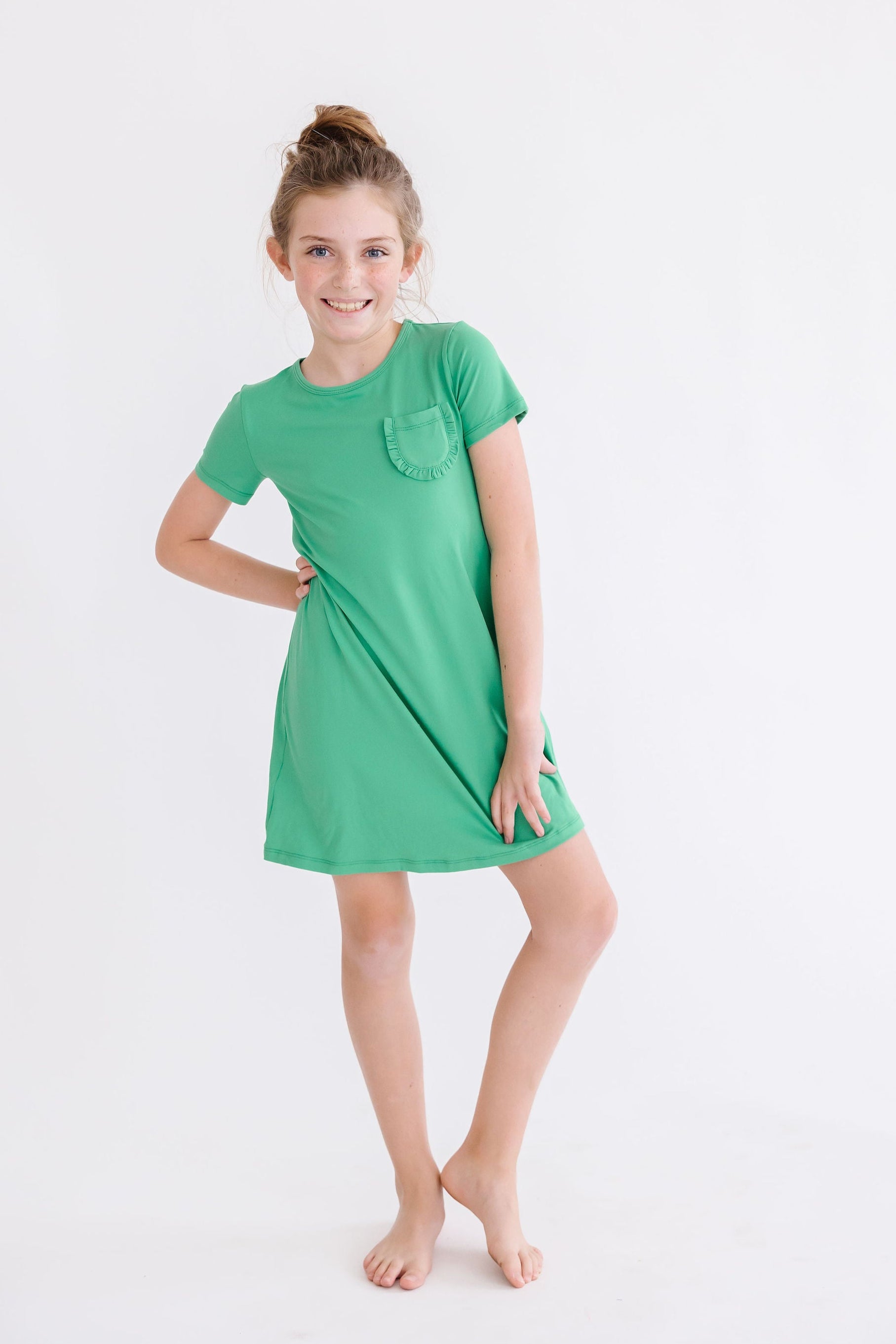 Kelly Green T-Shirt Dress-Mila & Rose ®