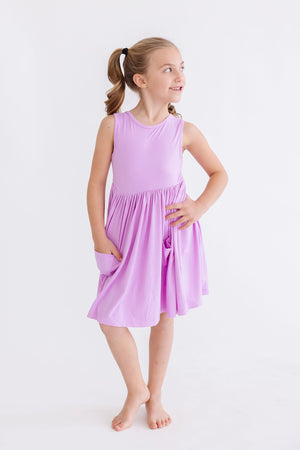 Bright Lilac Tank Pocket Twirl Dress-Mila & Rose ®