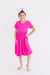 Hot Pink S/S Pocket Twirl Dress-Mila & Rose ®