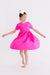 Hot Pink S/S Pocket Twirl Dress-Mila & Rose ®