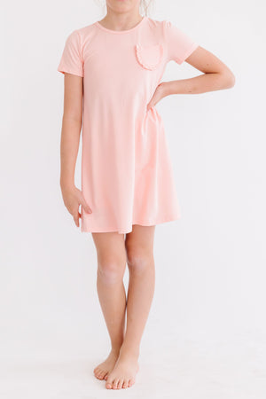 Peach T-Shirt Dress-Mila & Rose ®