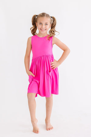 Hot Pink Tank Pocket Twirl Dress-Mila & Rose ®