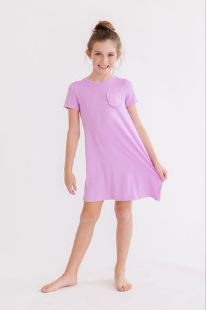 Bright Lilac T-Shirt Dress-Mila & Rose ®