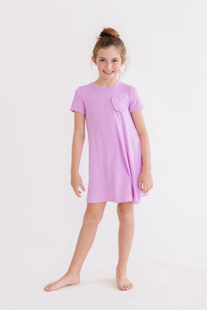 Bright Lilac T-Shirt Dress-Mila & Rose ®