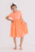 Neon Coral S/S Pocket Twirl Dress-Mila & Rose ®