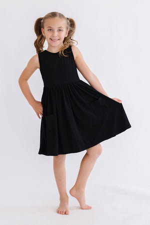 Black Tank Pocket Twirl Dress-Mila & Rose ®