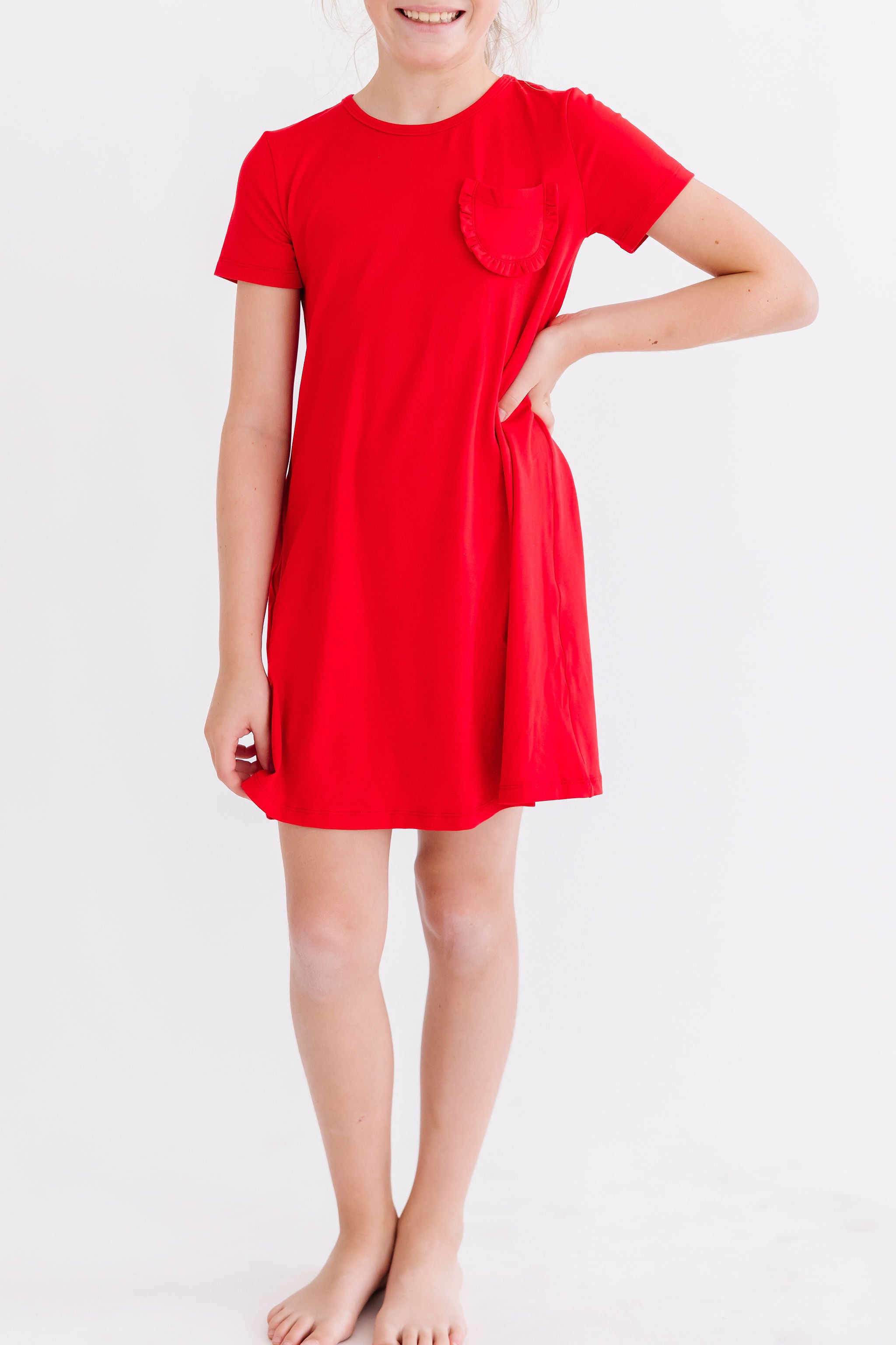 Red T-Shirt Dress-Mila & Rose ®