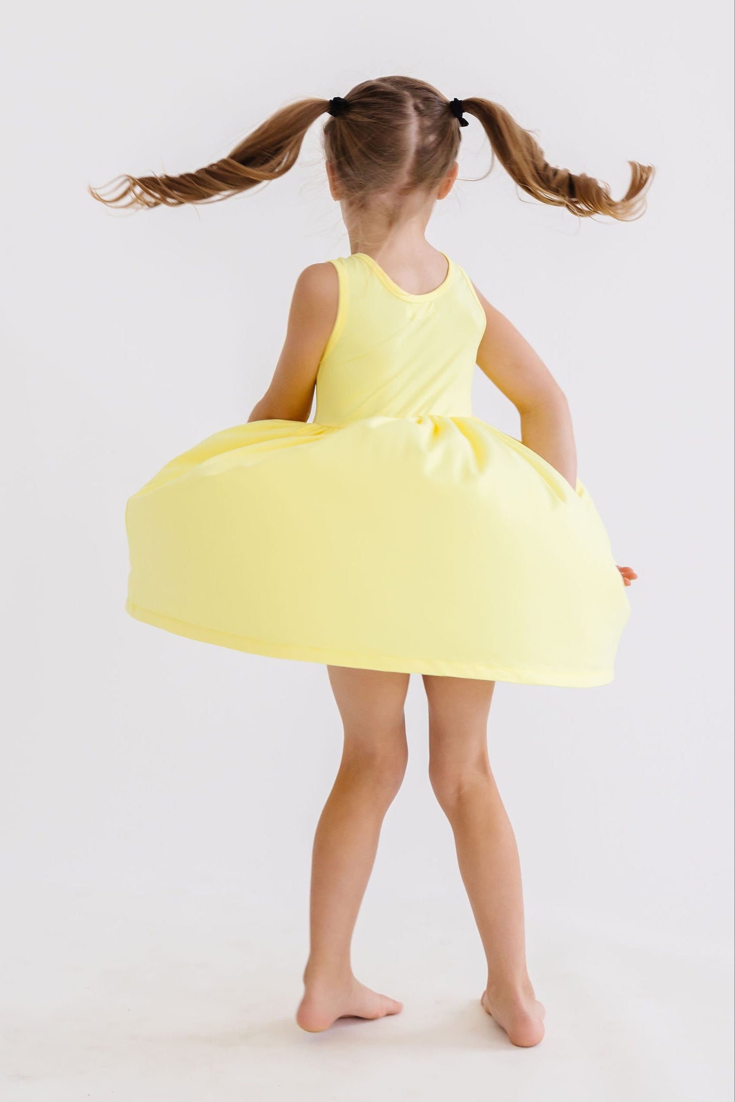 Yellow Tank Pocket Twirl Dress-Mila & Rose ®