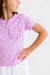 Bright Lilac Ruffle Pocket Tee-Mila & Rose ®