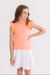 Neon Coral S/S Ruffle Tee-Mila & Rose ®