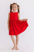 Red Tank Pocket Twirl Dress-Mila & Rose ®