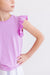 Bright Lilac S/S Ruffle Tee-Mila & Rose ®