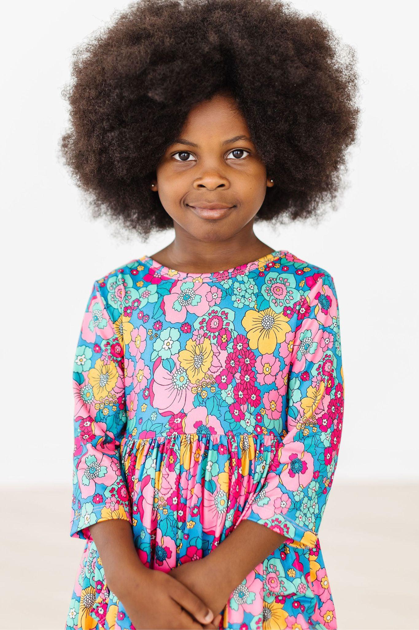 Little Girl Dresses Back in Stock  Girls Clothing Online Tagged Twirl  Pocket - 3/4 Sleeve - Mila & Rose ®