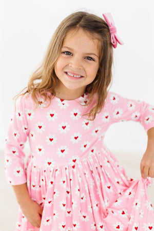 Daisy Delight 3/4 Sleeve Pocket Twirl Dress-Mila & Rose ®