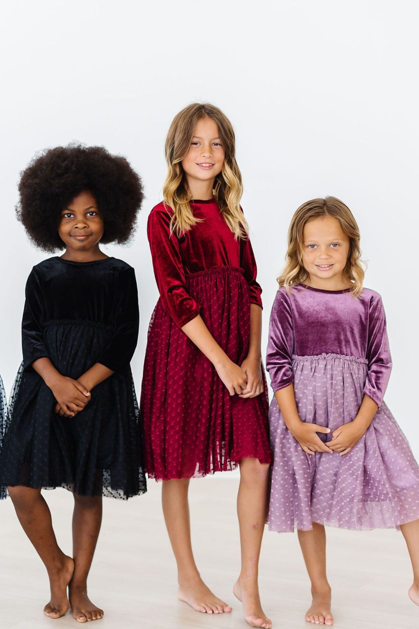 Cranberry Velvet Tutu Dress-Mila & Rose ®