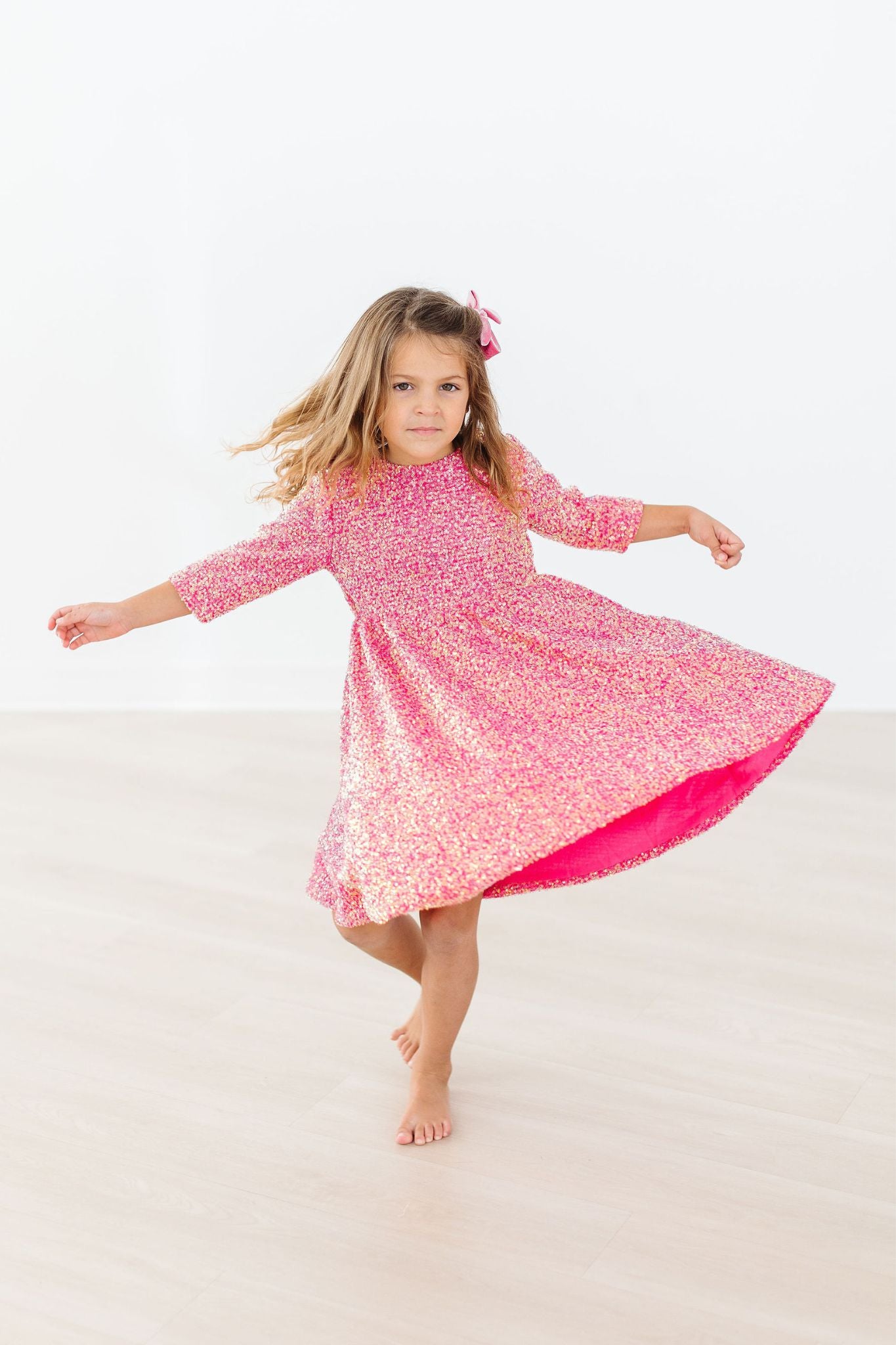 Hot Pink Sequin Dress-Mila & Rose ®