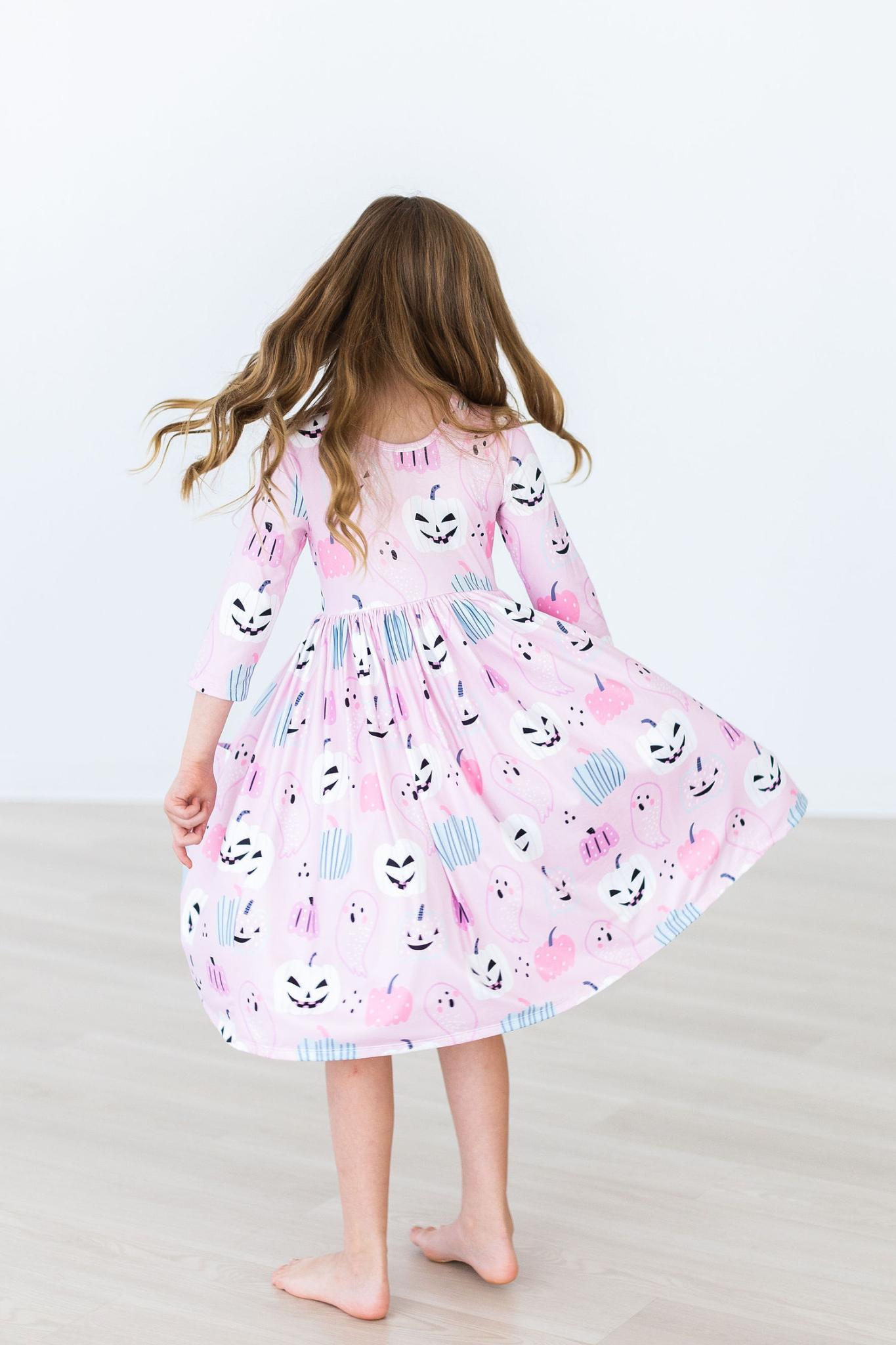 Happy Haunting 3/4 Sleeve Pocket Twirl Dress-Mila & Rose ®