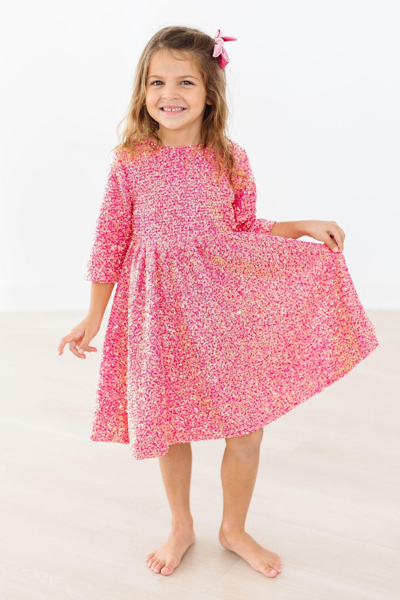 Hot Pink Sequin Dress-Mila & Rose ®