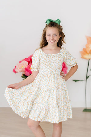 Marvelous Marigolds Smocked Ruffle Dress-Mila & Rose ®