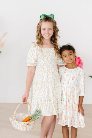 Marvelous Marigolds Smocked Ruffle Dress-Mila & Rose ®