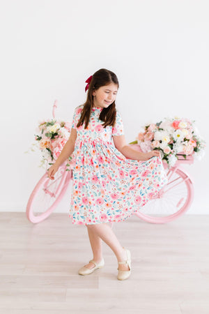 Rosettes S/S Pocket Twirl Dress-Mila & Rose ®