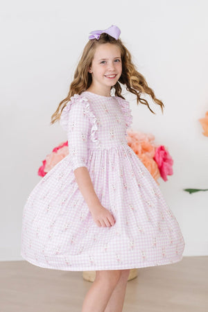 Baby Bunnies 3/4 Sleeve Ruffle Twirl Dress-Mila & Rose ®