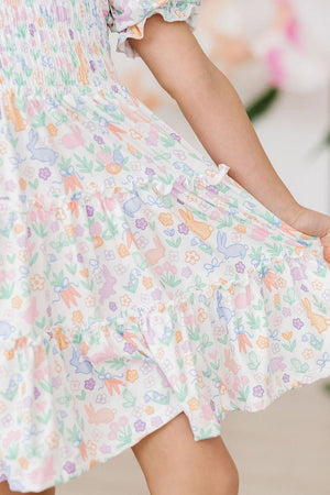 Hoppy Easter Smocked Ruffle Dress-Mila & Rose ®